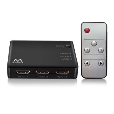 Switch HDMI Ewent 3 portas com comando