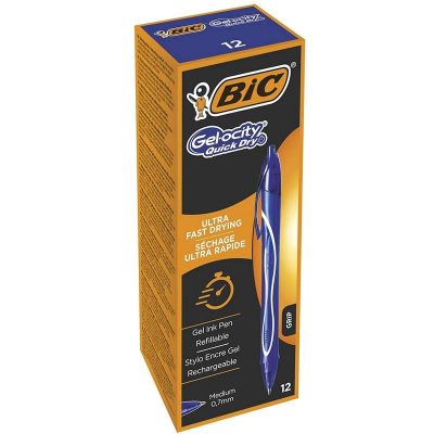 Esferográfica BIC Gel-ocity Quick Dry azul