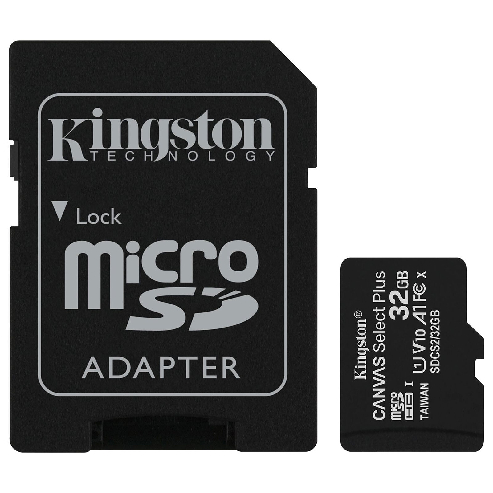 Cartão microSD Kingston Canvas Select Plus 32 GB com adaptador SD