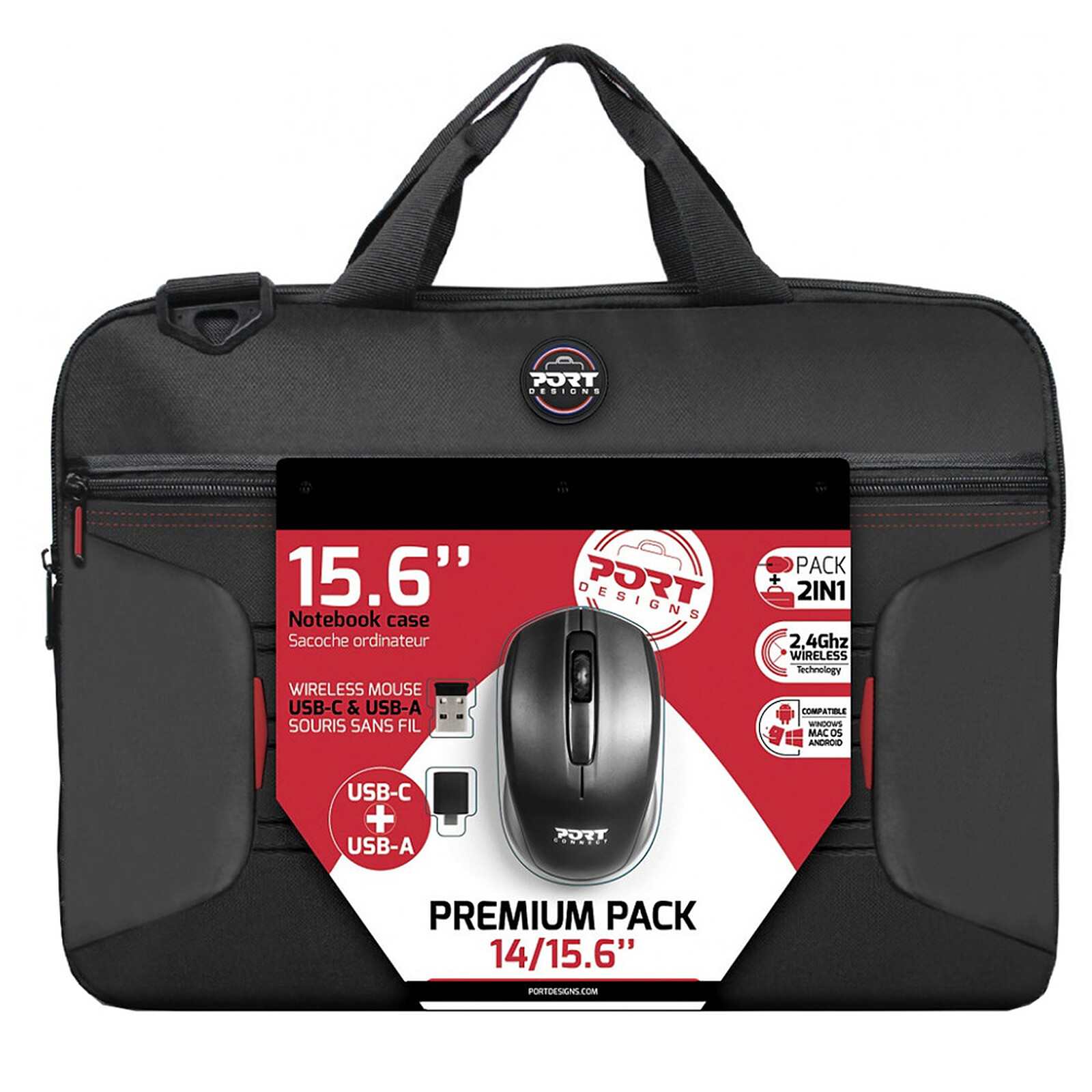 Pack Port Designs bolsa 15.6 com rato