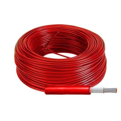 Cabo solar 6 mm2 vermelho rolo 100 m